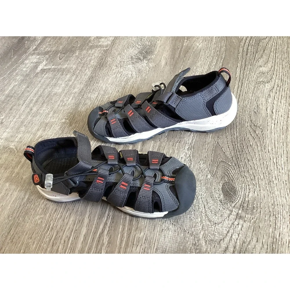 Keen Youth Boys 3 Sandals Newport Neo H2 Magnet Gray Orange Slip On Shoe 1018426